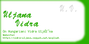 uljana vidra business card